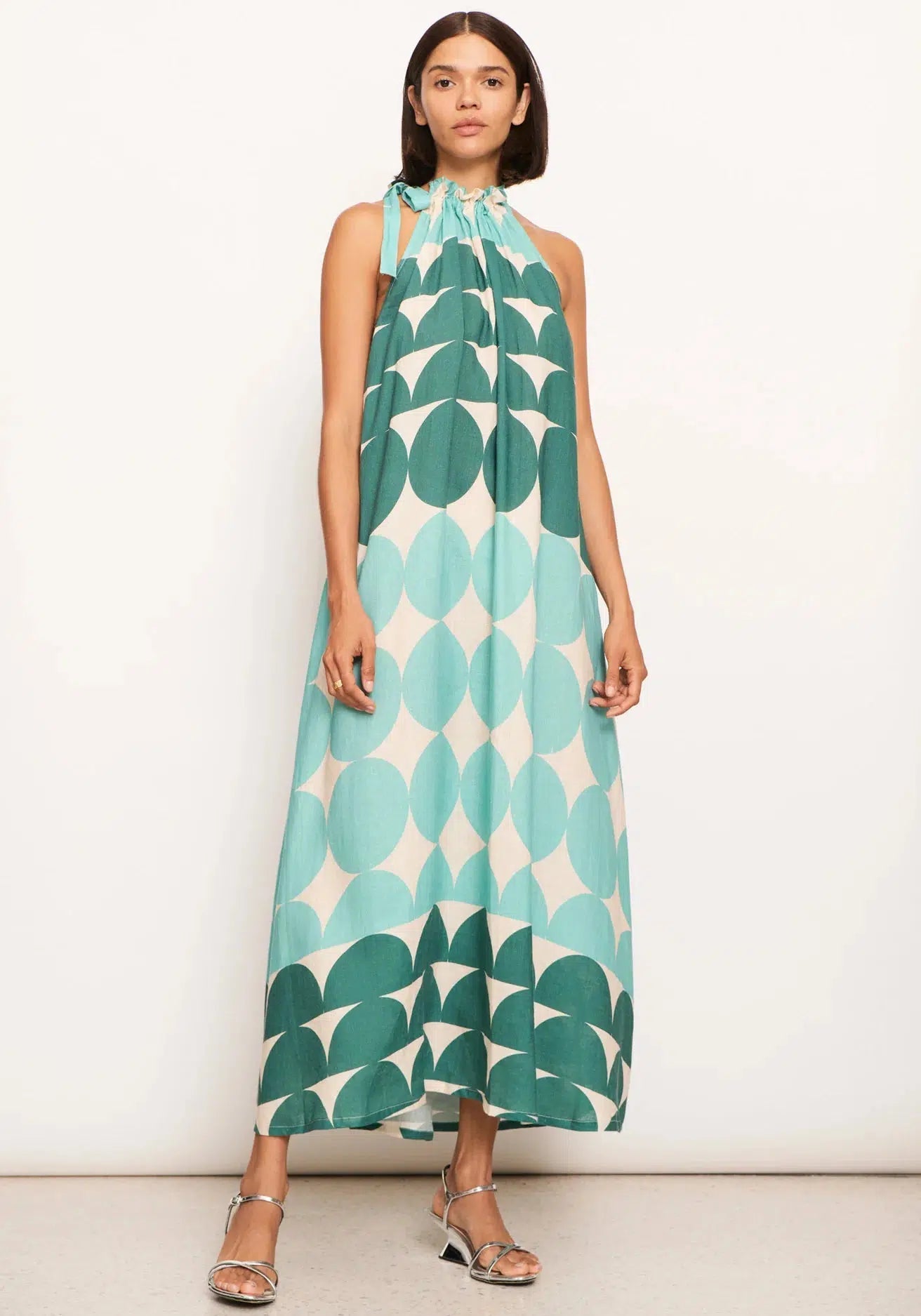 Domino Tie Dress - Spot Print-POL Clothing-Lima & Co