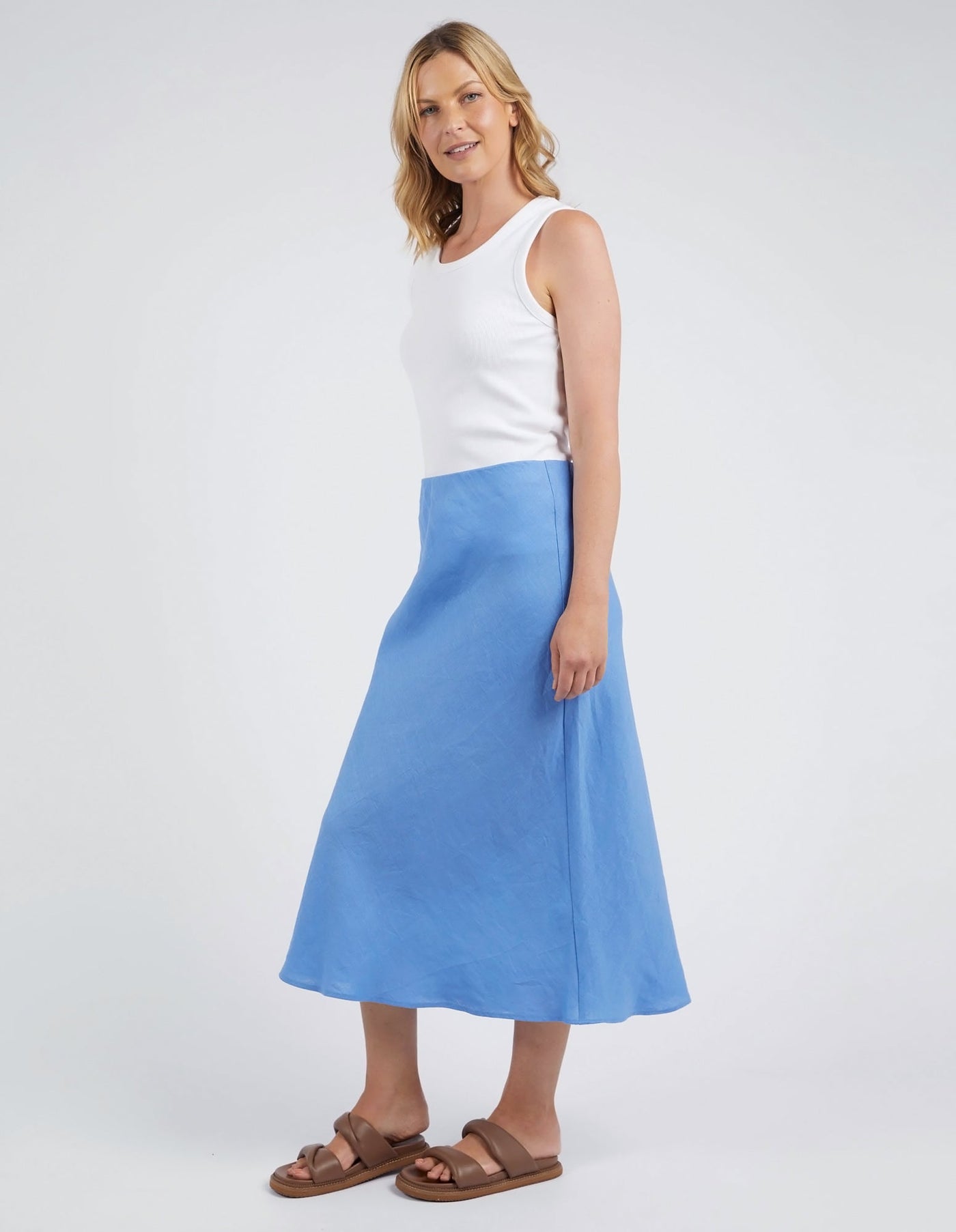 Eleni Skirt - Cerulean Holiday Print-Elm Lifestyle-Lima & Co