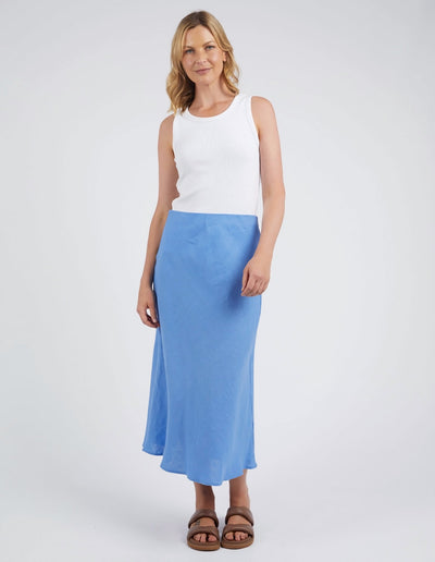 Eleni Skirt - Cerulean Holiday Print-Elm Lifestyle-Lima & Co