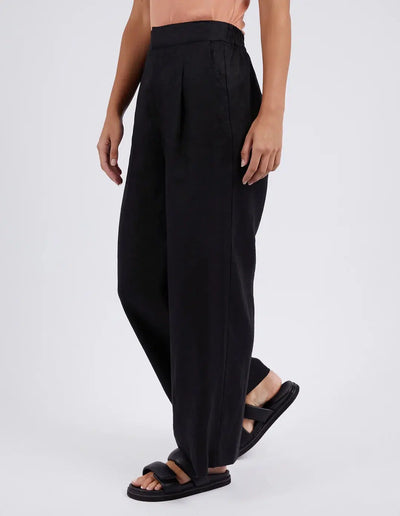 Elina Wide Leg Pant - Black-Foxwood-Lima & Co