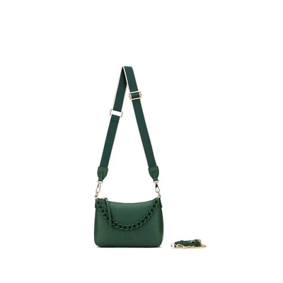 Elle Crossbody Bag Olive Green-Black Caviar-Lima & Co