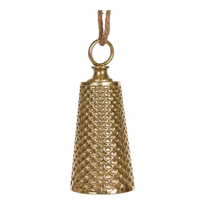 Embossed Gold Long Bell-Holly and Ivy-Lima & Co