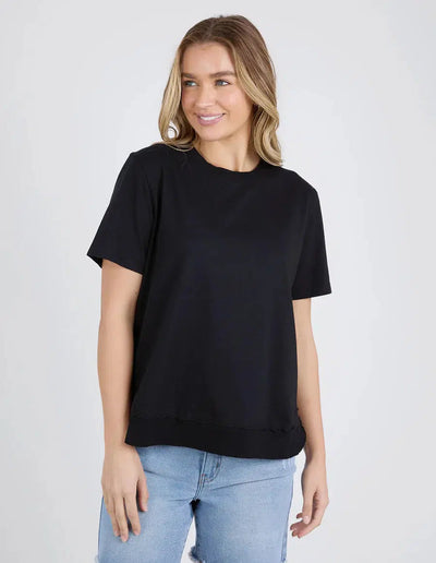 Farrah Short Sleeve Tee - Black-Foxwood-Lima & Co