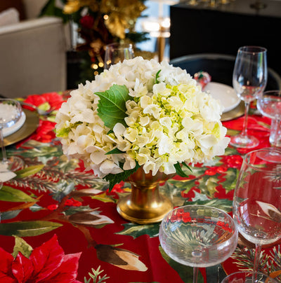 Festive Flora Cotton Table Cloth-Holly and Ivy-Lima & Co