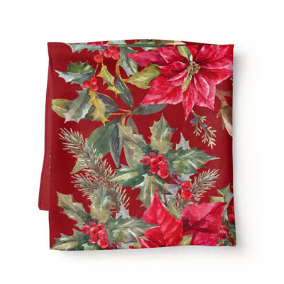 Festive Flora Cotton Table Cloth-Holly and Ivy-Lima & Co