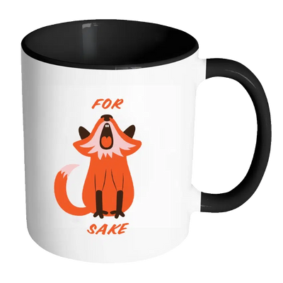 For Fox Sake Coloured Accent Mug-Lima & Co-Lima & Co