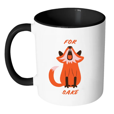 For Fox Sake Coloured Accent Mug-Lima & Co-Lima & Co