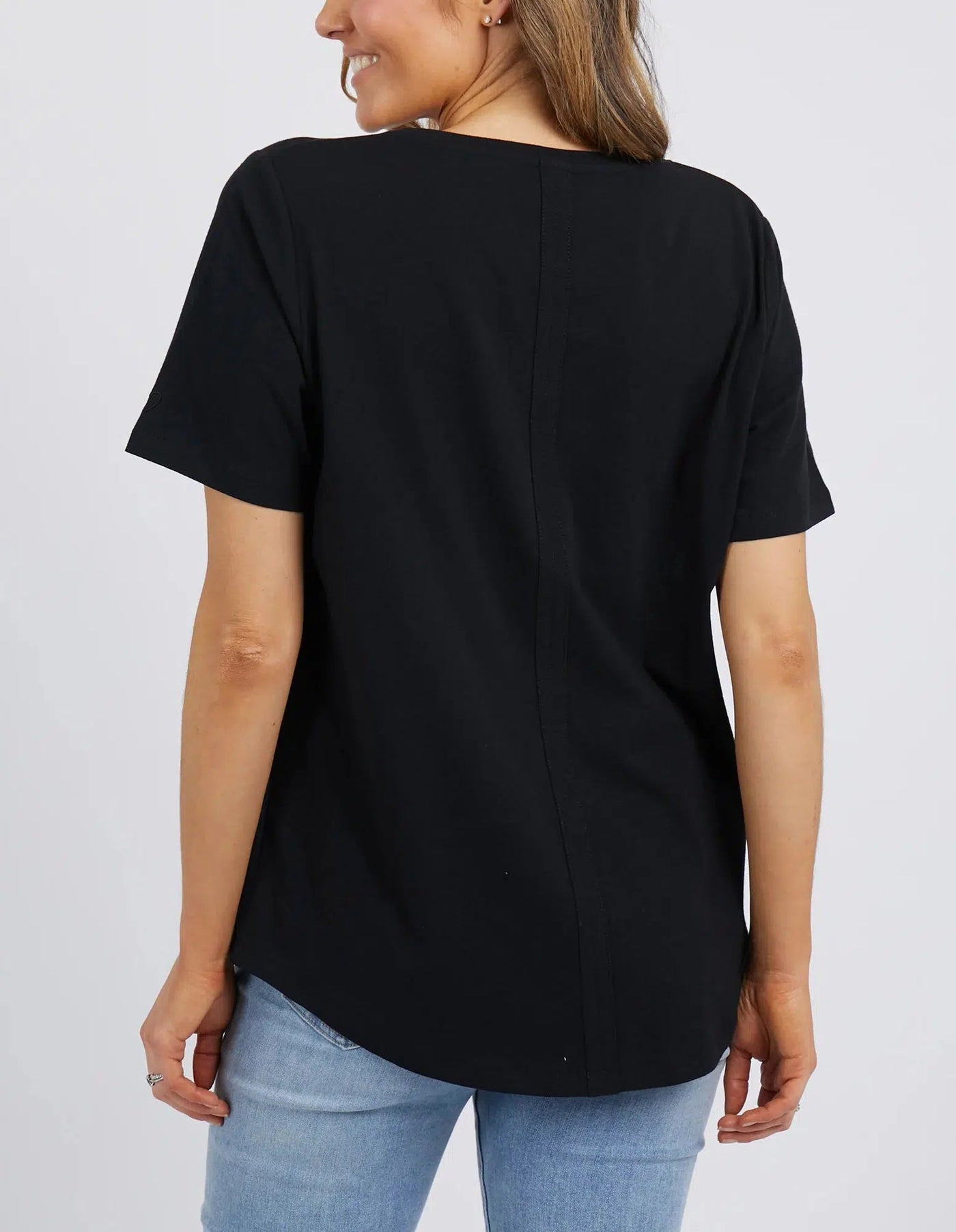 Fortune Vee Short Sleeve Tee - Black-Elm Lifestyle-Lima & Co