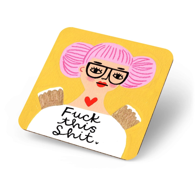 Fuck this Shit Grumpy Angel Coaster-Disrupted Industries-Lima & Co