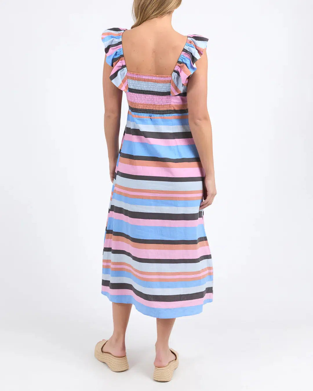 Gazelle Stripe Dress - Multi Stripe-Foxwood-Lima & Co