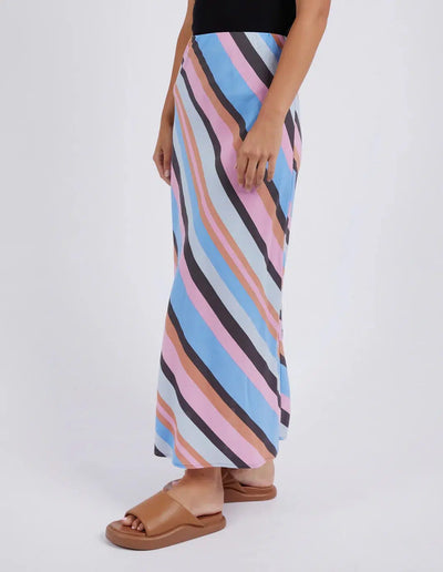 Gazelle Stripe Skirt - Multi Stripe-Foxwood-Lima & Co