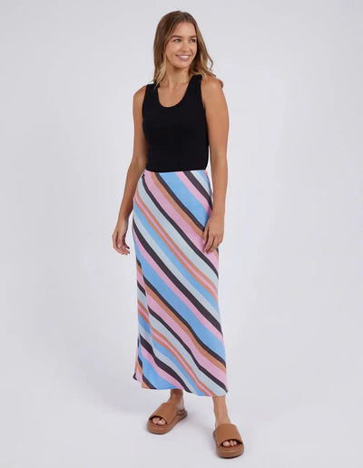 Gazelle Stripe Skirt - Multi Stripe-Foxwood-Lima & Co