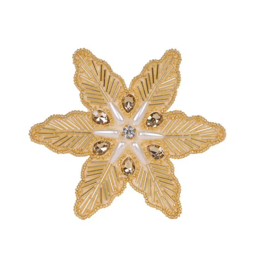 Gold Embelished Jewel Snowflake Hanging-Holly and Ivy-Lima & Co