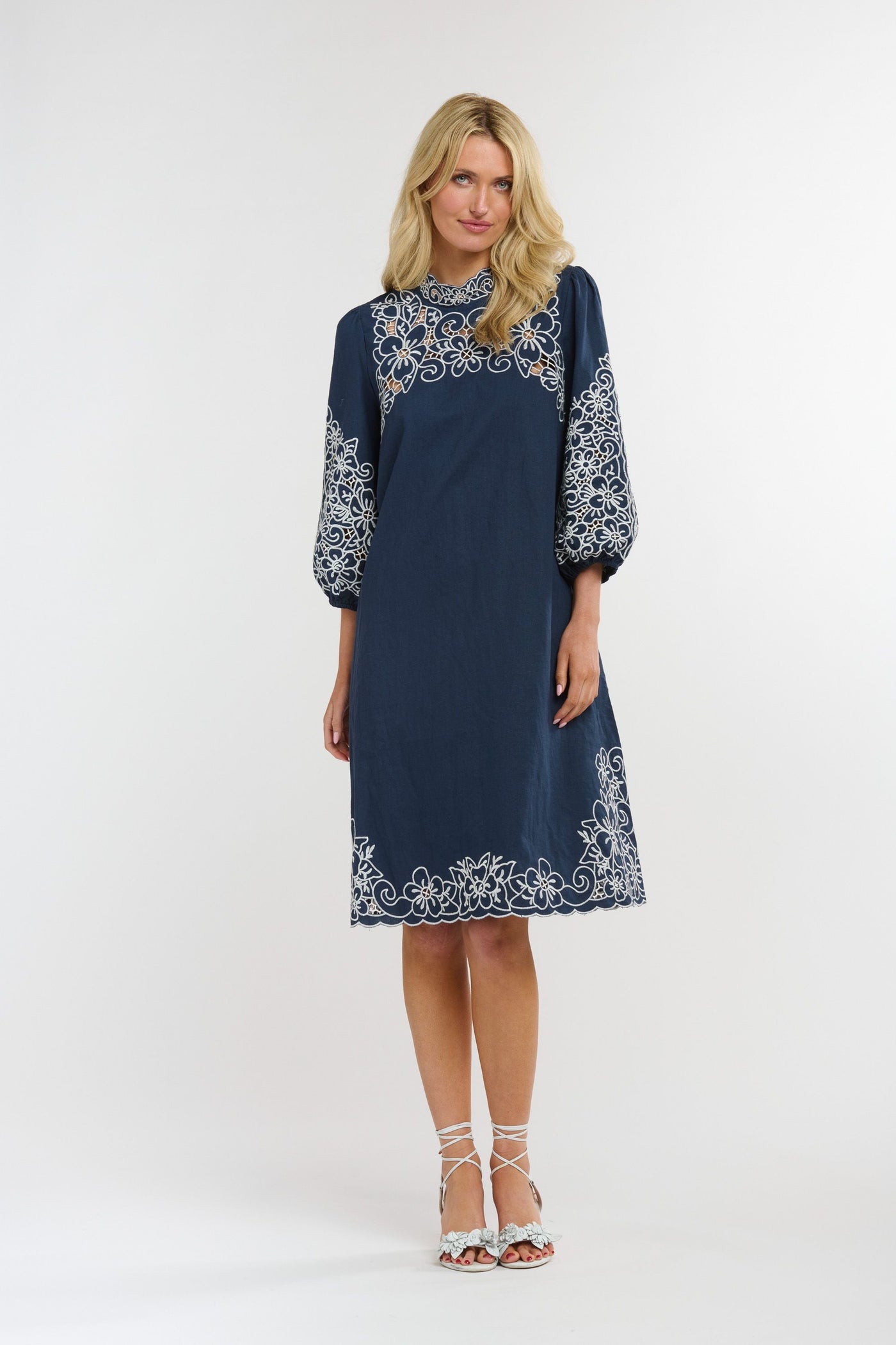 Gretel Embroided Dress - Dark Sapphire-365 Days-Lima & Co