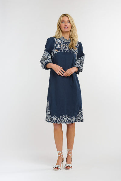 Gretel Embroided Dress - Dark Sapphire-365 Days-Lima & Co