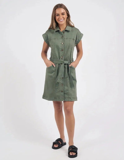 Heidi Dress - Khaki-Foxwood-Lima & Co