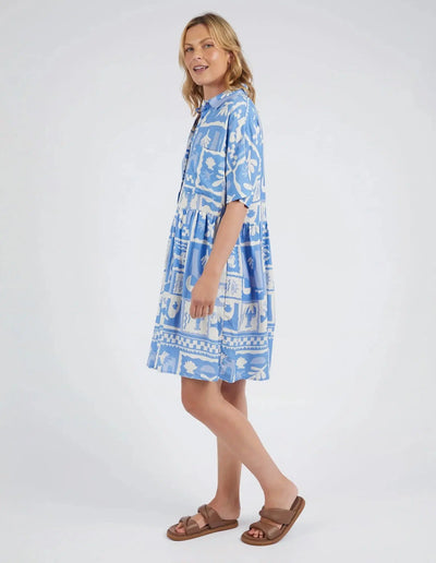 Holiday Sun Dress - Cerulean Holiday Print-Elm Lifestyle-Lima & Co