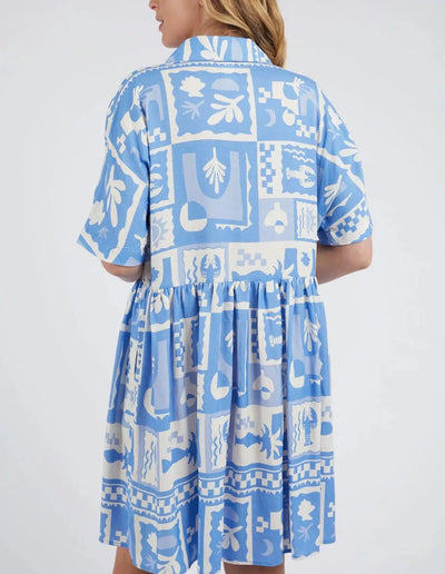 Holiday Sun Dress - Cerulean Holiday Print-Elm Lifestyle-Lima & Co