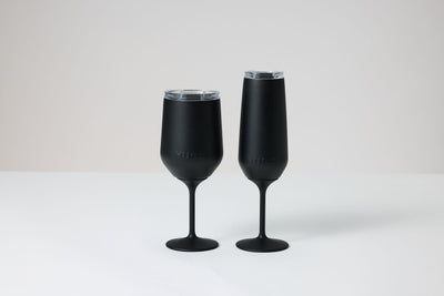 Huski Champagne Flute - Black-Huski-Lima & Co