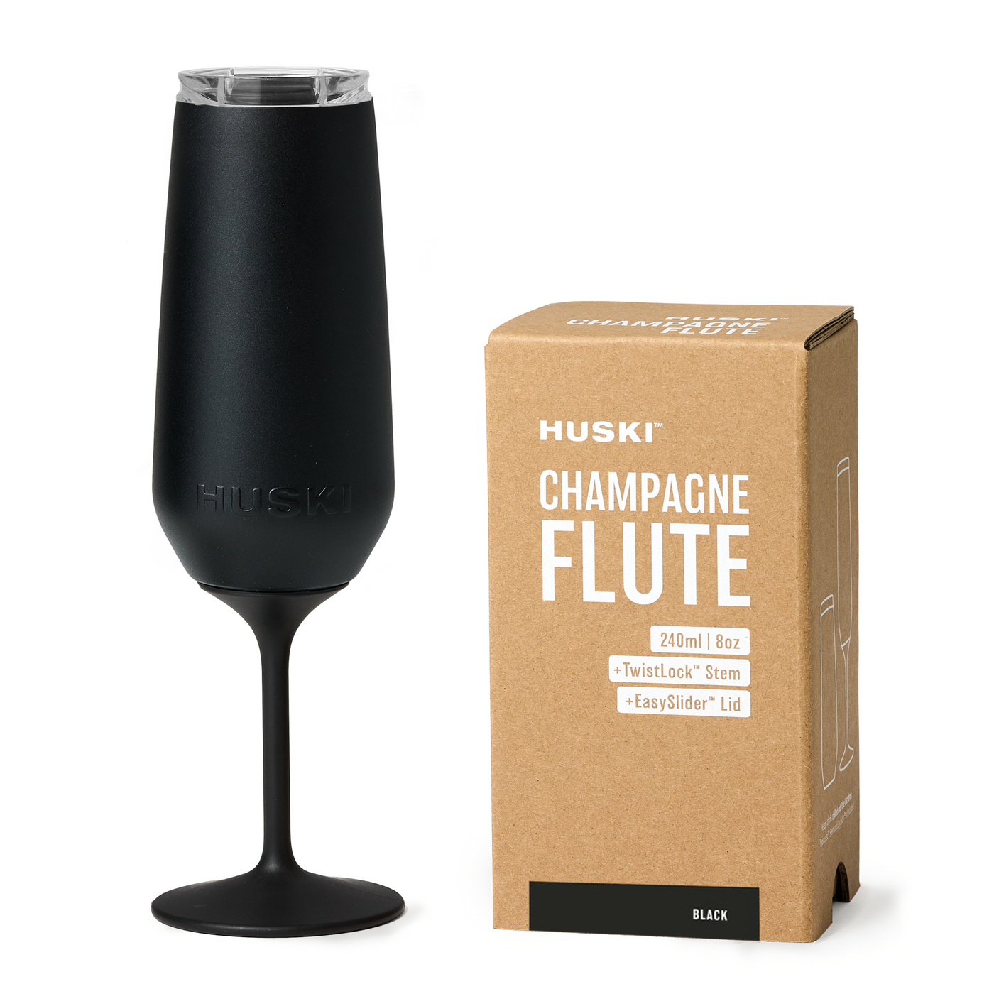 Huski Champagne Flute - Black-Huski-Lima & Co