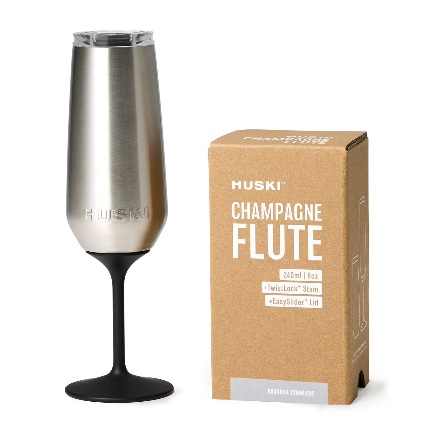 Huski Champagne Flute - Brushed Stainless-Huski-Lima & Co