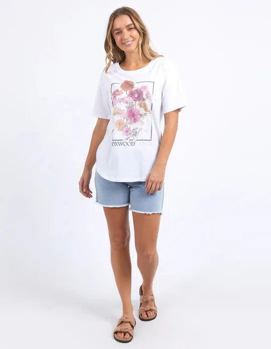 In Bloom Tee - White-Foxwood-Lima & Co