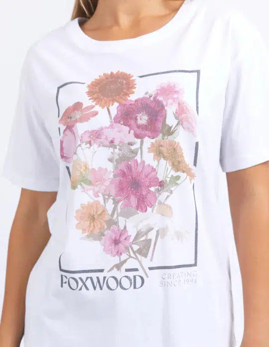 In Bloom Tee - White-Foxwood-Lima & Co