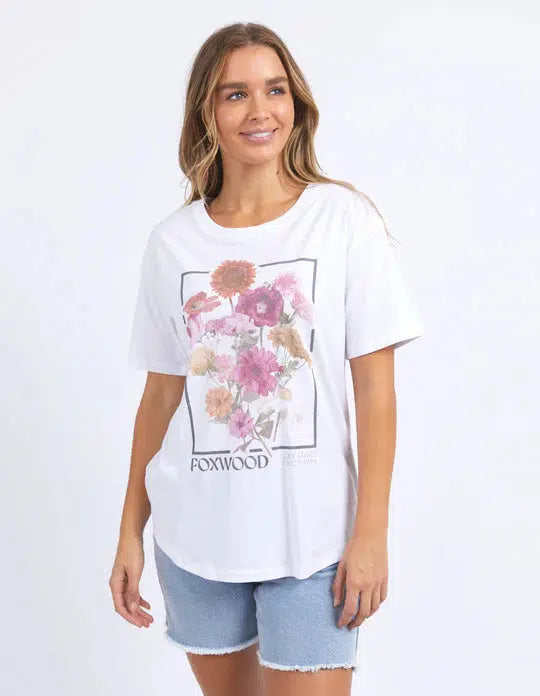 In Bloom Tee - White-Foxwood-Lima & Co