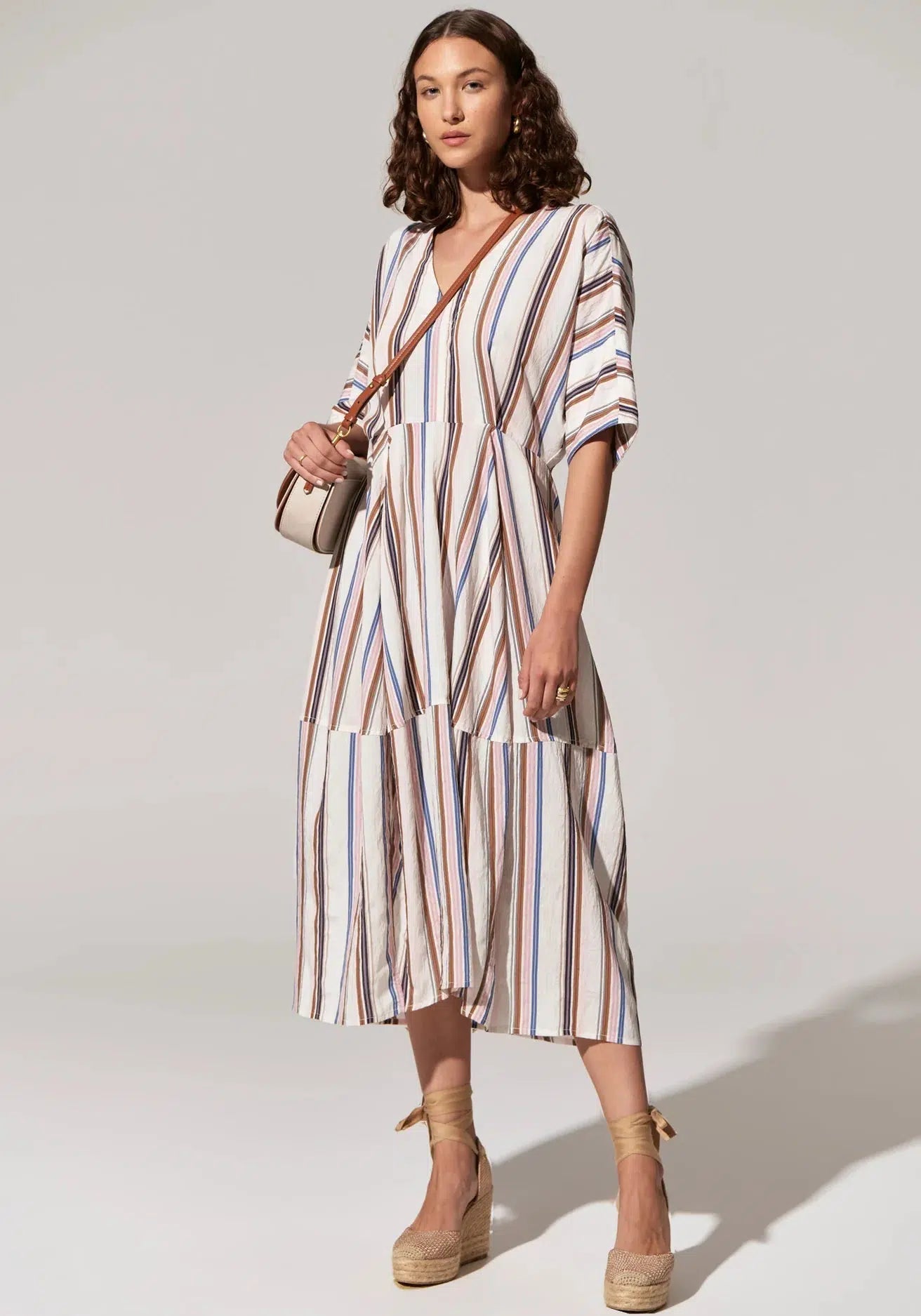 Jet Day Dress - Jet Multistripe-POL Clothing-Lima & Co