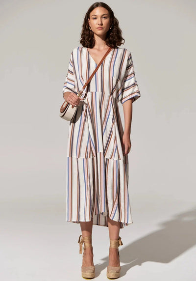 Jet Day Dress - Jet Multistripe-POL Clothing-Lima & Co