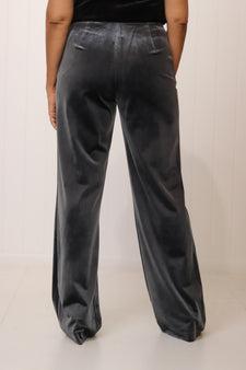 Jets Velvet Pant - Grey-Italian Star-Lima & Co