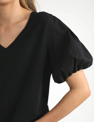 Joy Short Sleeve Tee - Black-Elm Lifestyle-Lima & Co