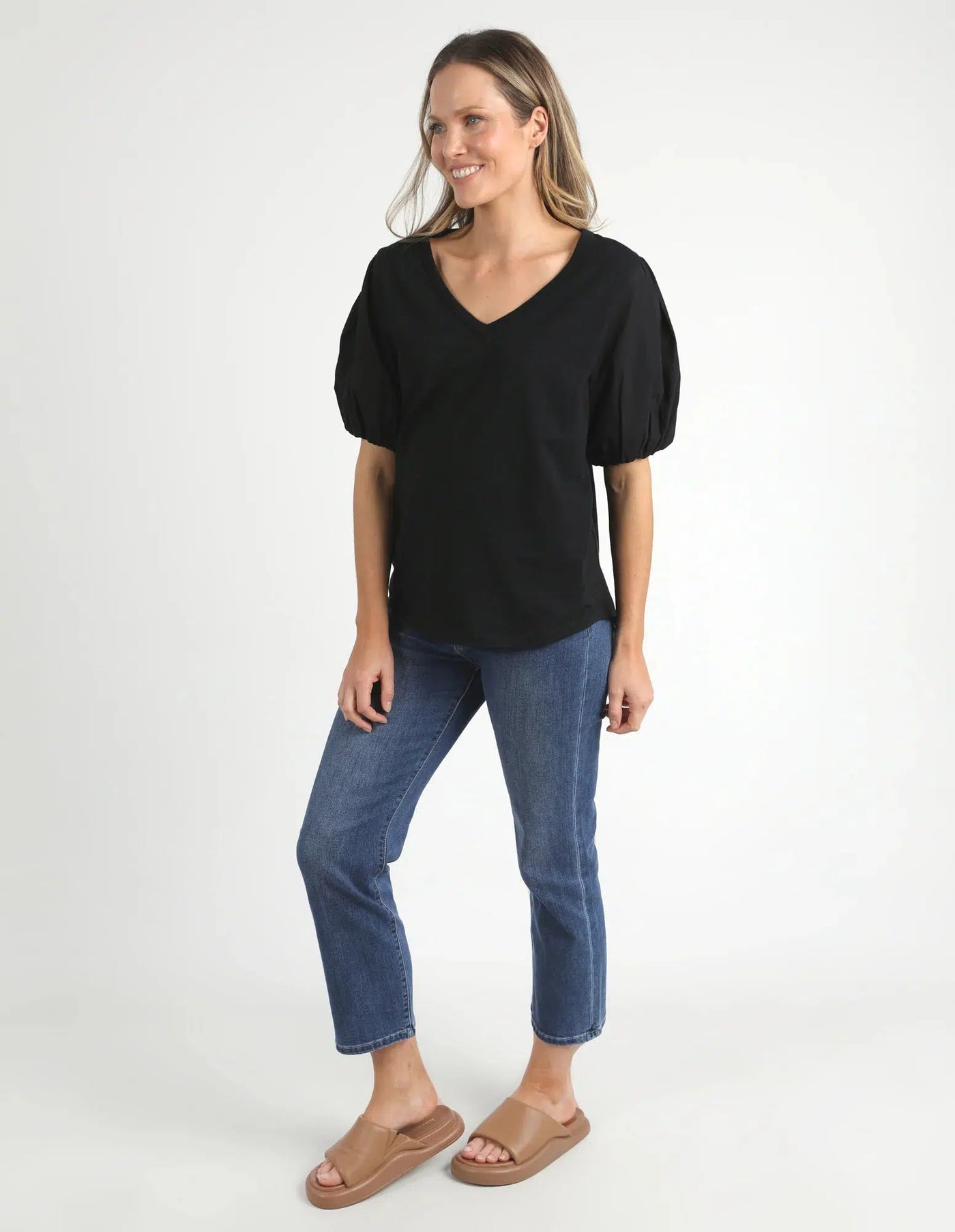 Joy Short Sleeve Tee - Black-Elm Lifestyle-Lima & Co