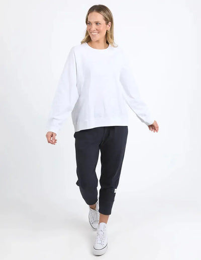 Kinsley L/S Sweat - White-Elm Lifestyle-Lima & Co