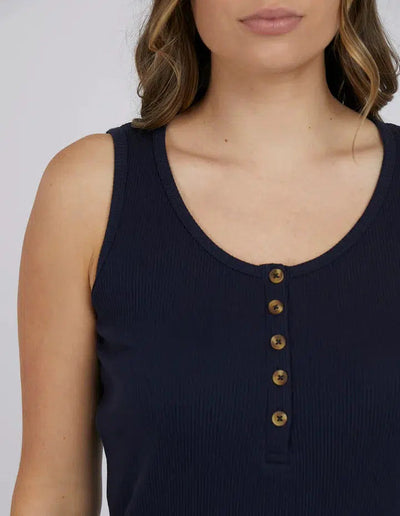 Leia Tank - Navy-Foxwood-Lima & Co