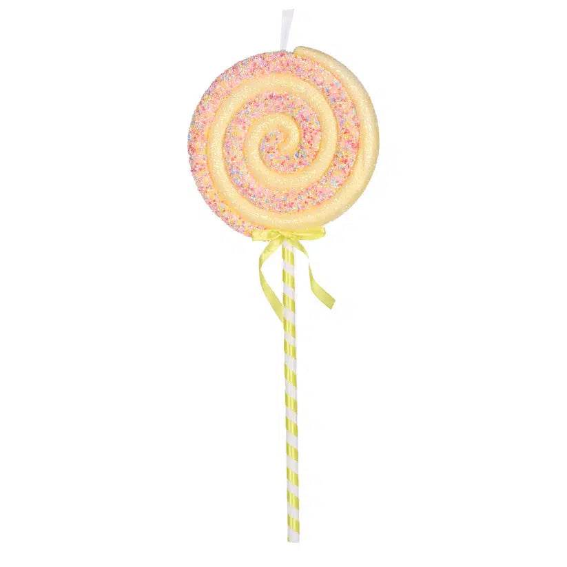 Lemon Sprinkles Swirl Lollipop-Holly and Ivy-Lima & Co