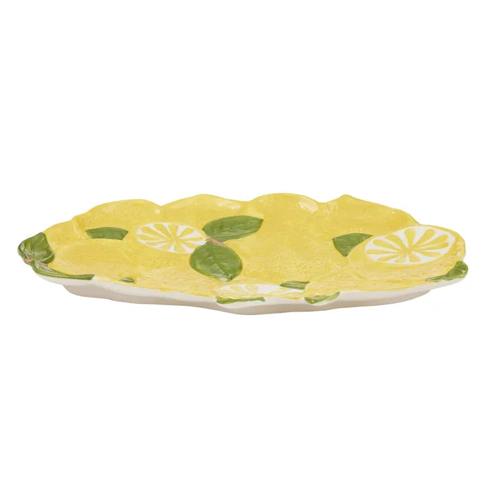 Limone Ceramic Platter - Yellow-Coast to Coast-Lima & Co