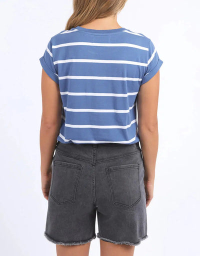 Manly Stripe Tee - Horizon Blue-Foxwood-Lima & Co