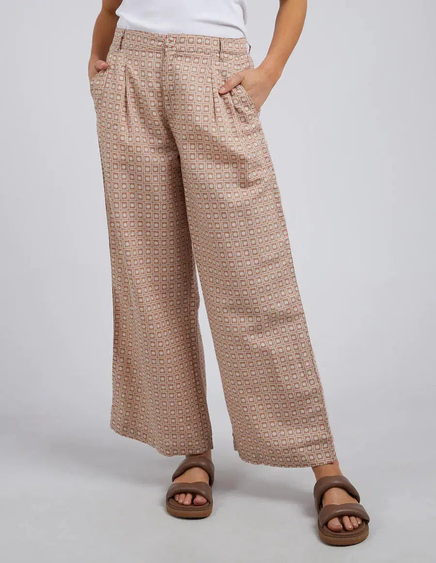 Maya Geo Pant - Oatmeal-Foxwood-Lima & Co