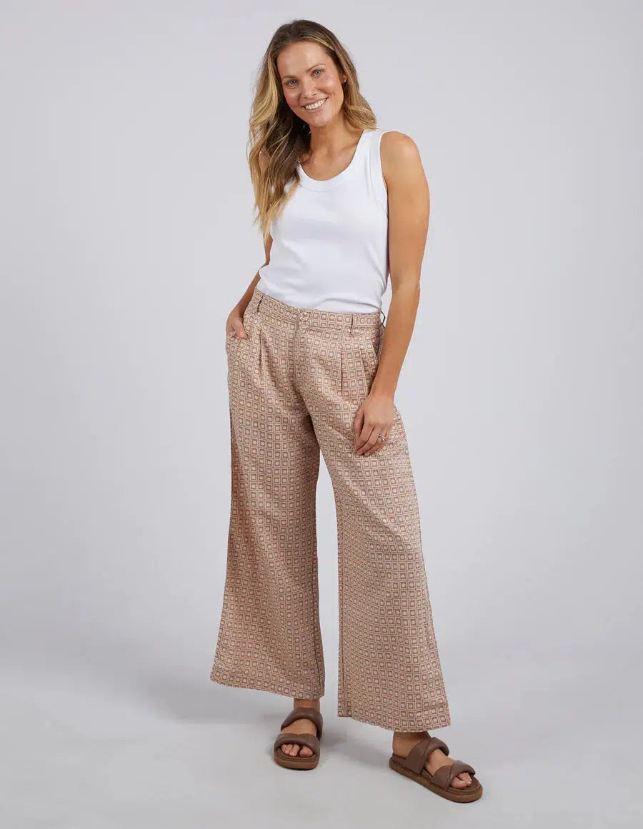 Maya Geo Pant - Oatmeal-Foxwood-Lima & Co