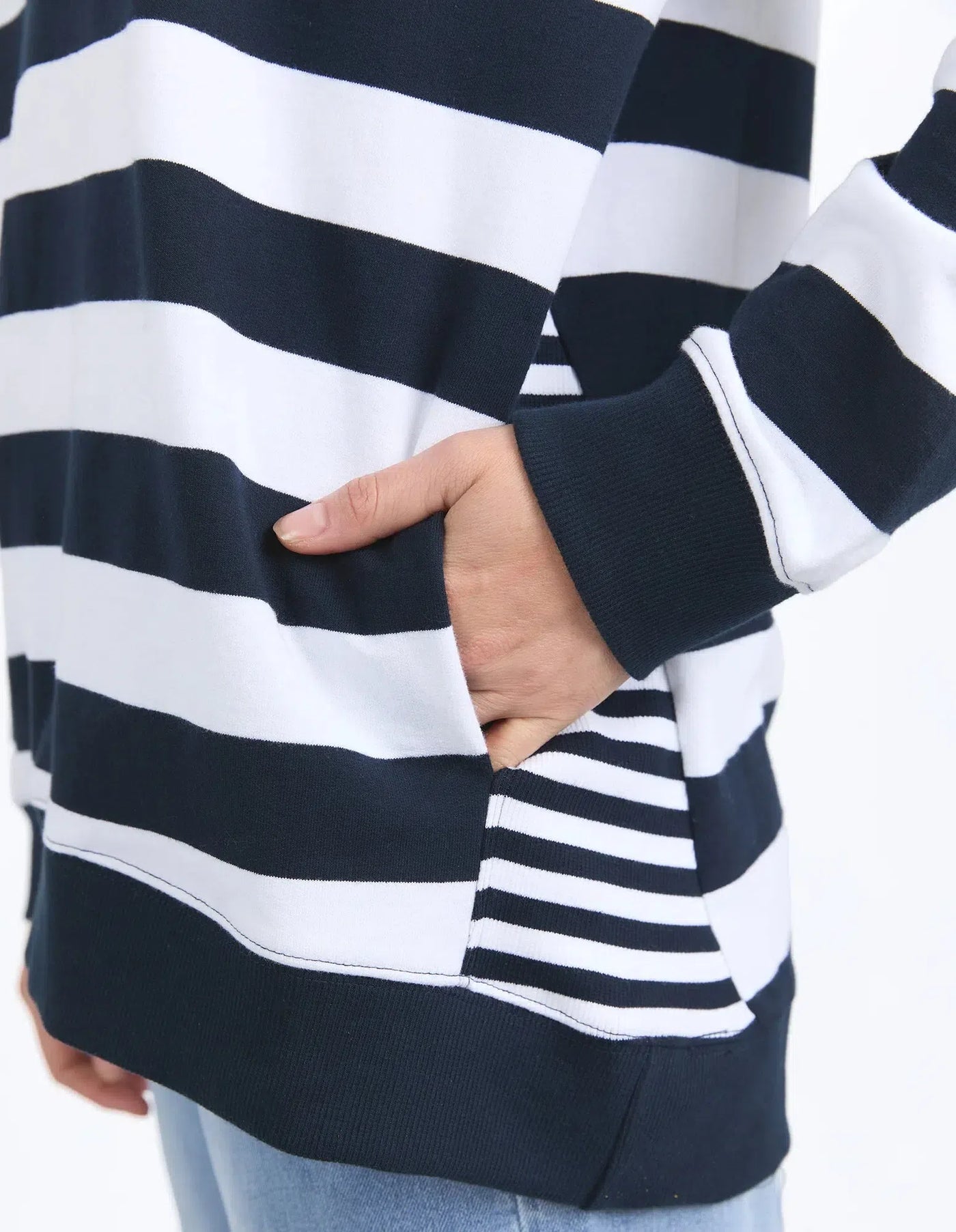 Mill Crew - Navy and White Stripe-Elm Lifestyle-Lima & Co