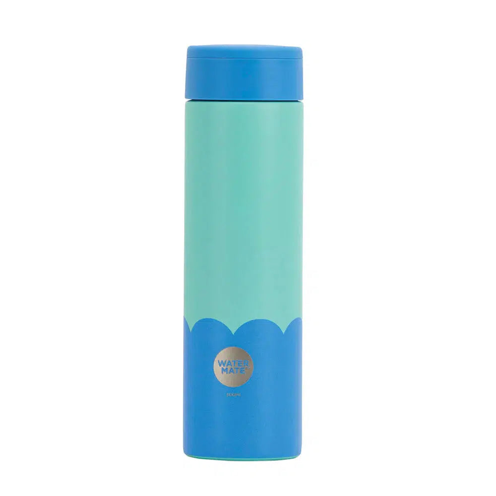 Mini Bottle Stainless Wave 300ml - Aqua Blue-Annabel Trends-Lima & Co