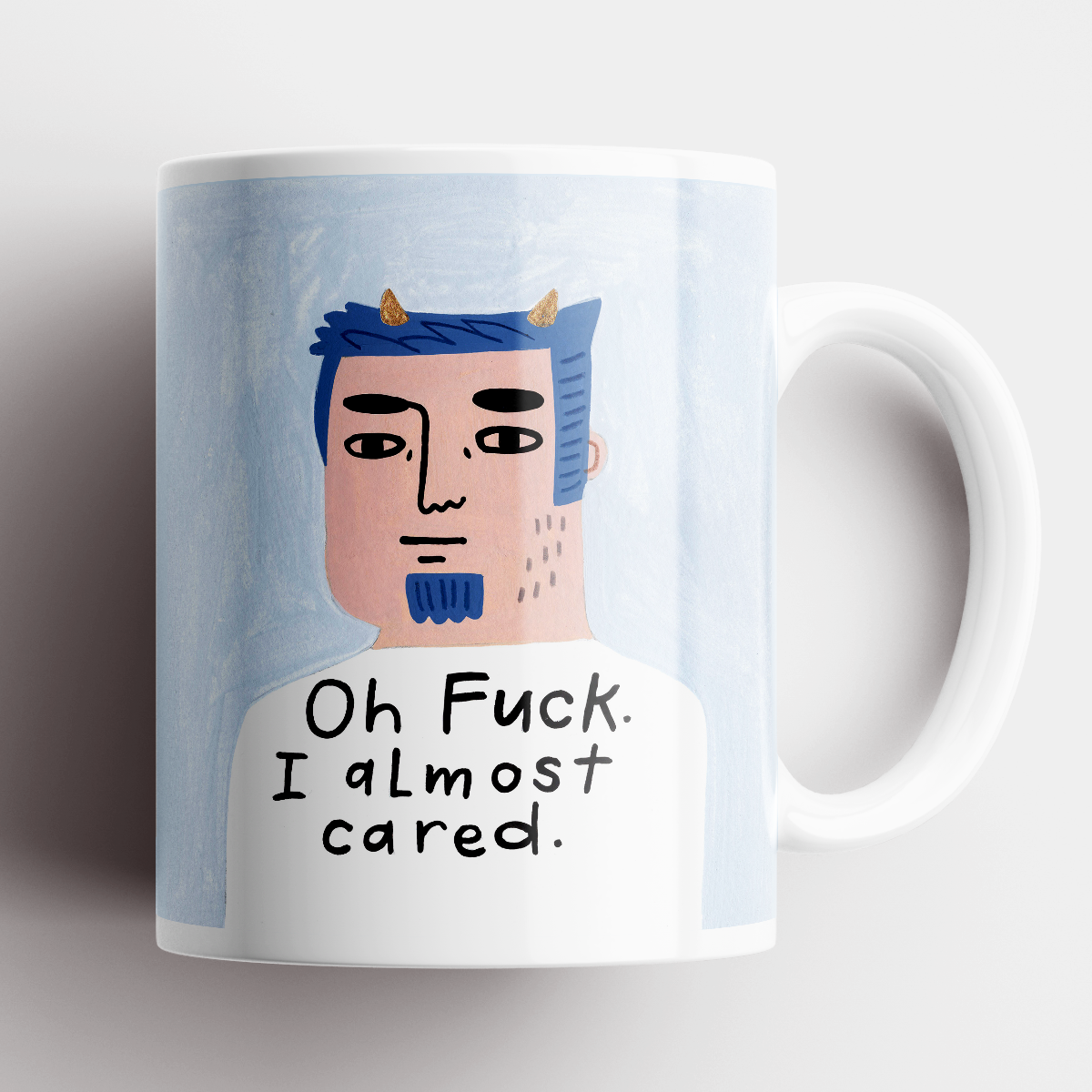 Oh Fuck I Almost Cared Grumpy Bastard Mug-Disrupted Industries-Lima & Co