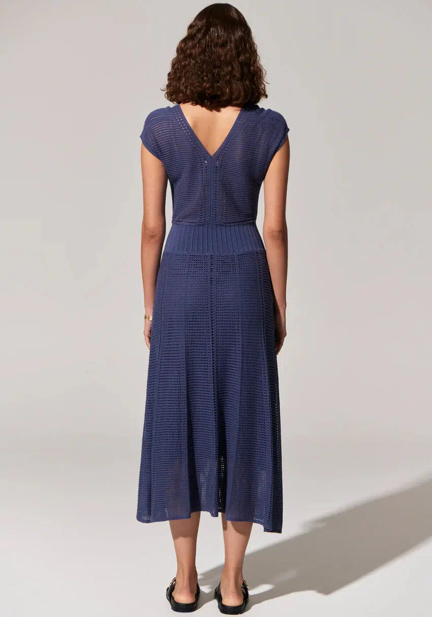 Paco Knit Dress - Blue-POL Clothing-Lima & Co