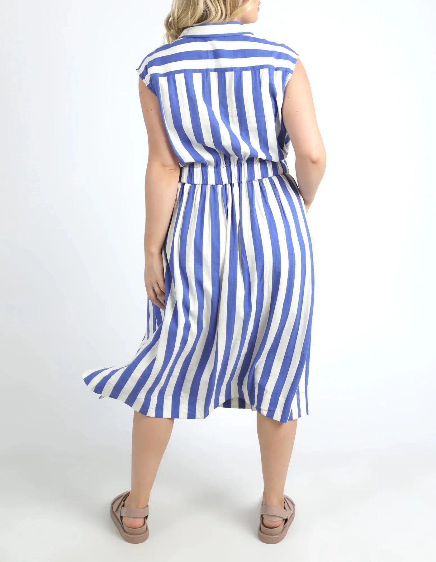 Palermo Stripe Dress - Royal Blue-Elm Lifestyle-Lima & Co