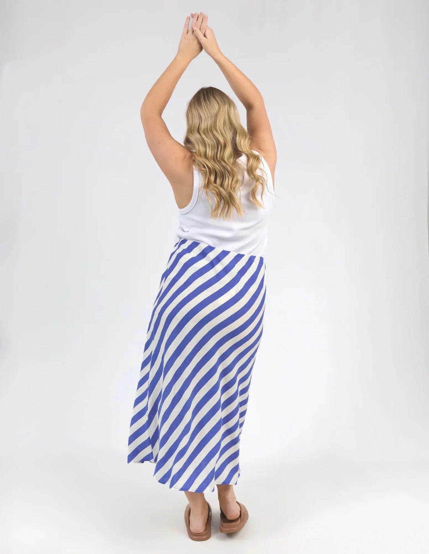 Palmero Stripe Skirt - Royal Blue/Marshmellow Stripe-Elm Lifestyle-Lima & Co