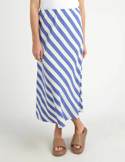 Palmero Stripe Skirt - Royal Blue/Marshmellow Stripe-Elm Lifestyle-Lima & Co