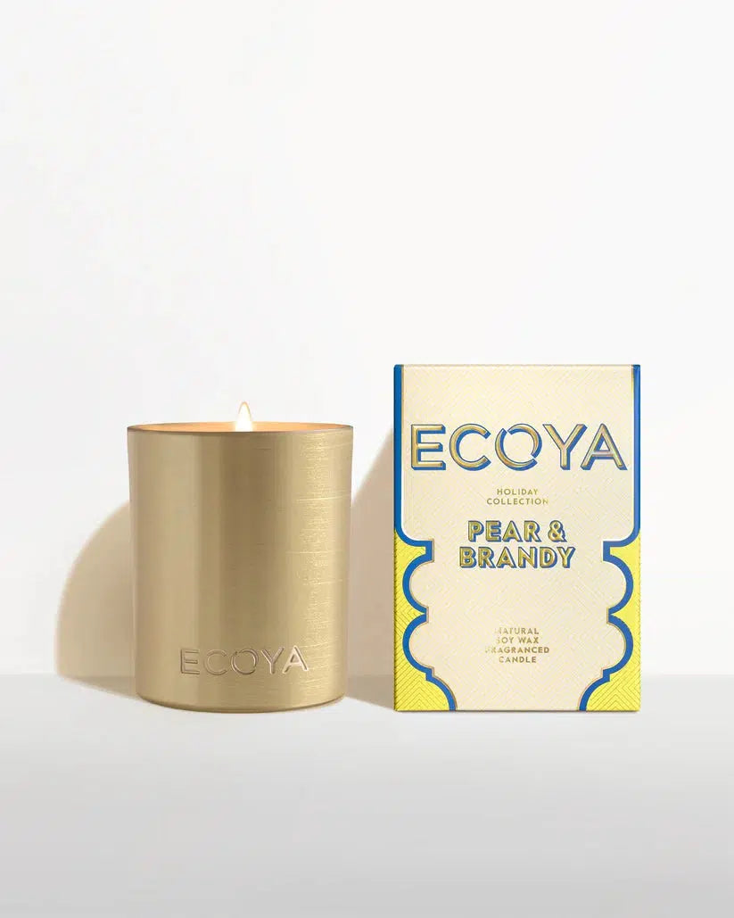 Pear & Brandy Goldie Candle Holiday Collection-Ecoya-Lima & Co