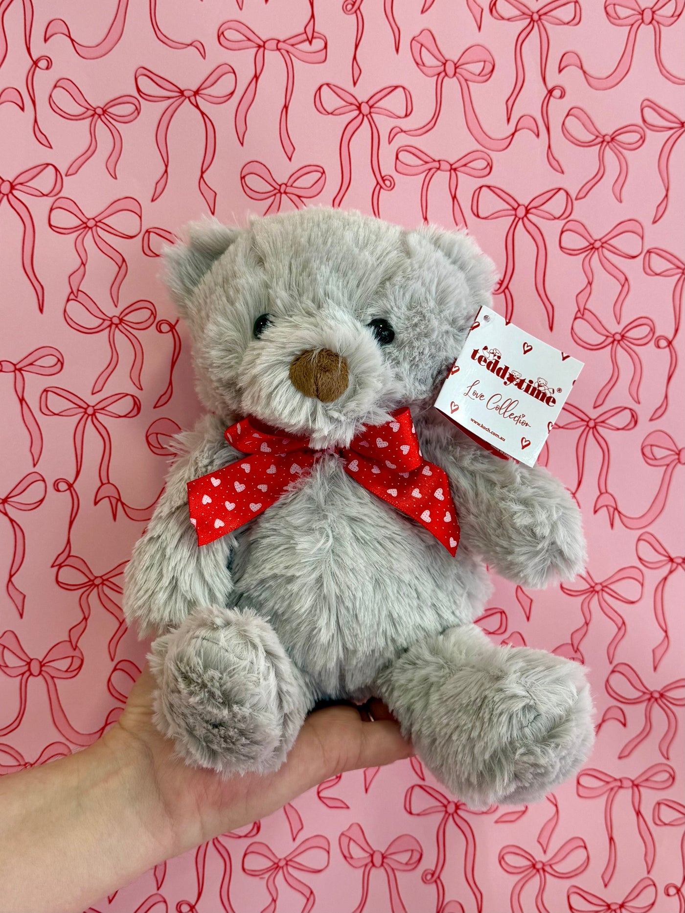 Pebbles Teddy Bear - Light Grey-Lima & Co-Lima & Co