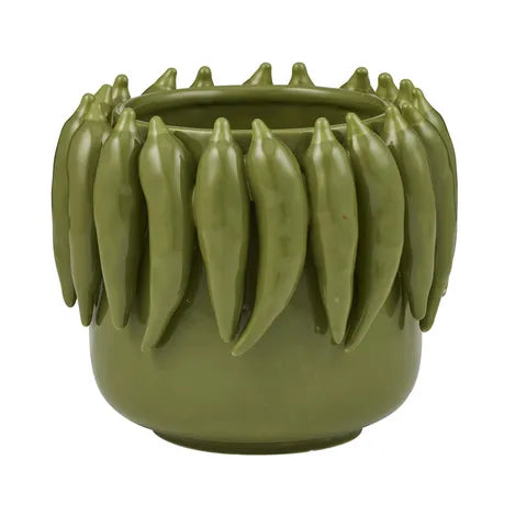 Peperoncino Ceramic Pot - Olive-Coast to Coast-Lima & Co